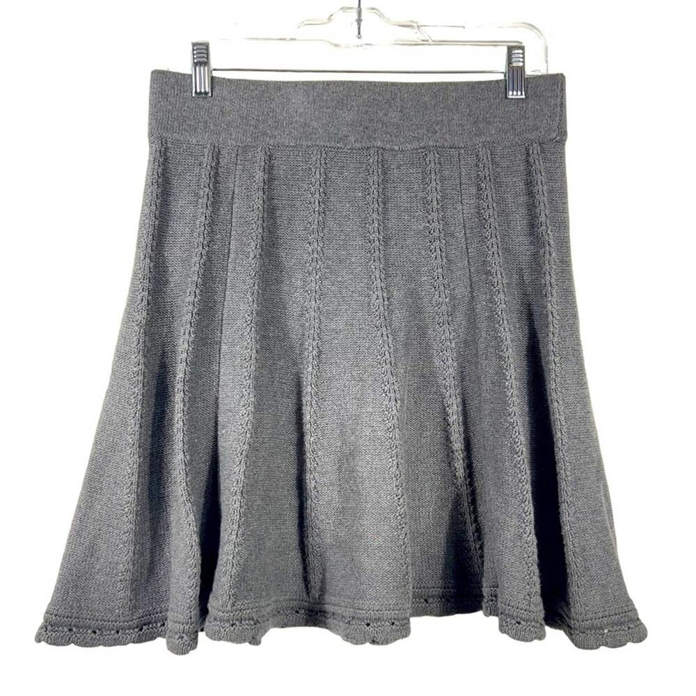 Cabi Grey Sweater Knit Circle Skirt Style 884 Size Small